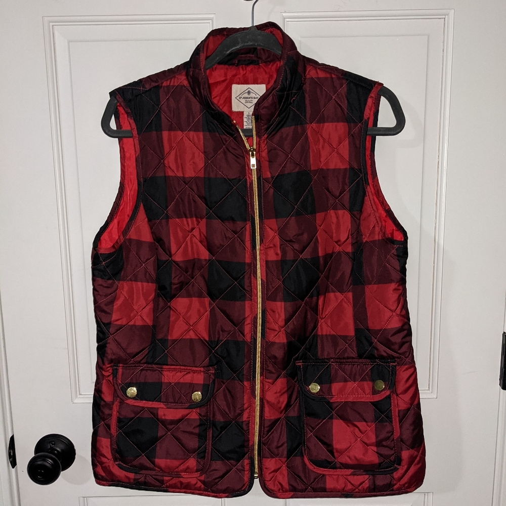 Buffalo check vest